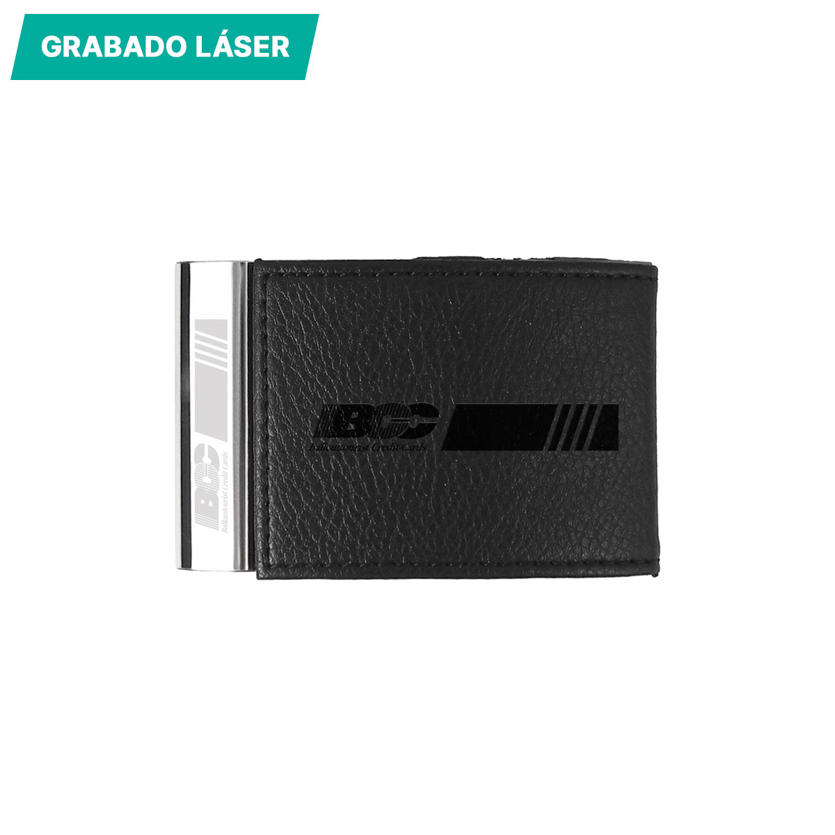 Porta tarjetas curvo.