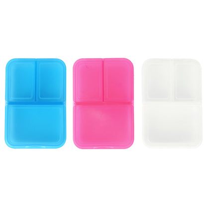 Pastillero con tres compartimentos.