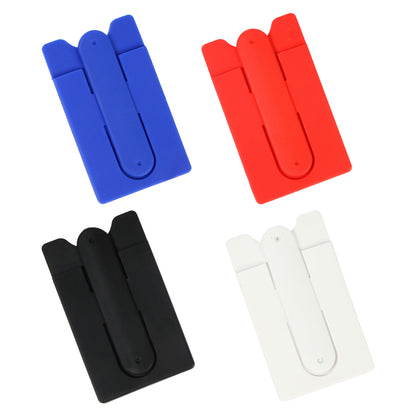 Porta tarjetas y soporte para celular.