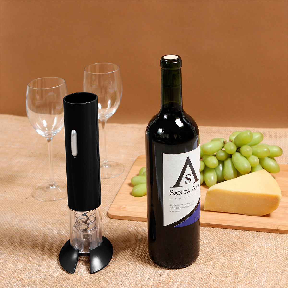 Abre vinos automático.