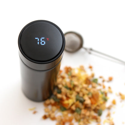 Termo con termómetro.