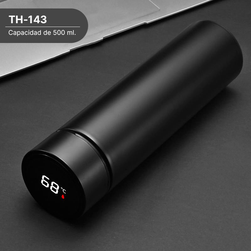 Termo con termómetro.