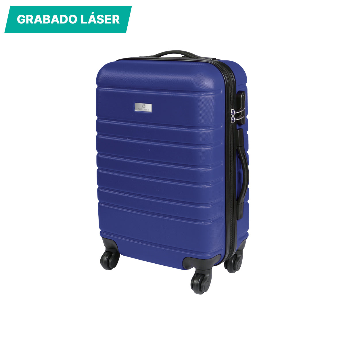 Maleta rígida de viaje.
